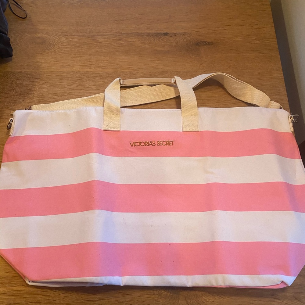 Victoria’s Secret Striped Overnight Travel Bag